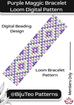 Downloadable Digital Pattern for Purple magic Loom Beaded