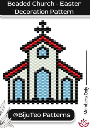 Beaded Church Easter Decoration Digital Pattern