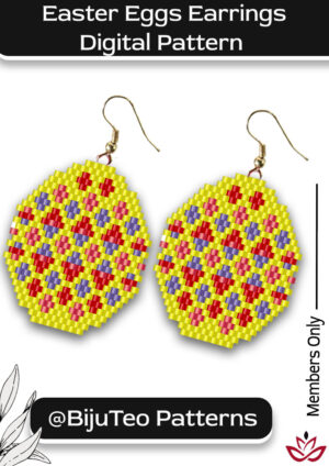 Easter Eggs Earrings Digital Downloadable Pattern