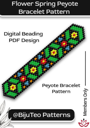 Flower Spring Peyote Bracelet Pattern