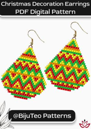Christmas Decoration Earrings PDF Beading Pattern