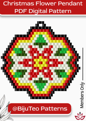 Christmas Pendant - Brick Stitch PDF Pattern