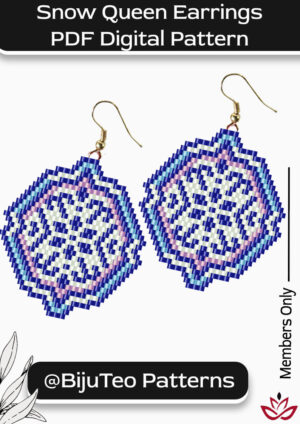 Snow Queen Earrings - PDF Beading Pattern