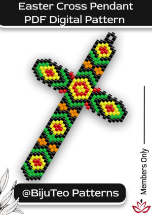 Easter Cross Vibrant Pendant - PDF Pattern