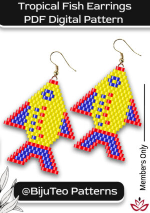 Tropical Fish Earrings PDF Pattern